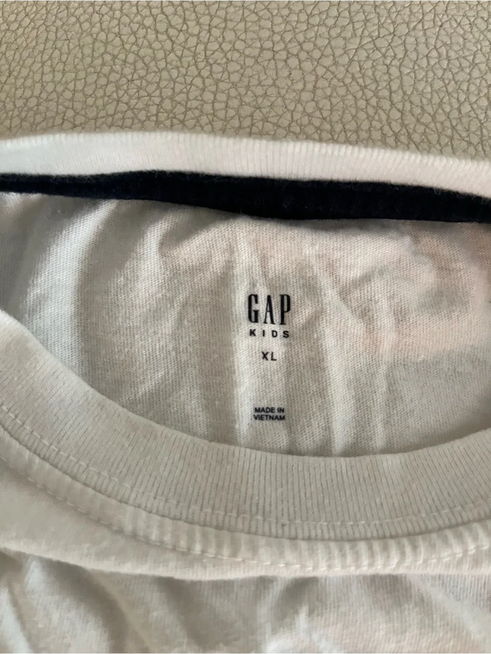 GAP White Tee with Navy Lettering